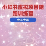 小红书虚拟项目陪跑训练营