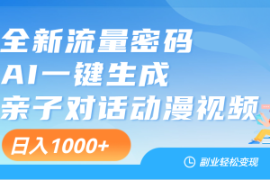 天呐！这个赛道也太香了吧，用AI就可以一键生成亲子教育对话视频