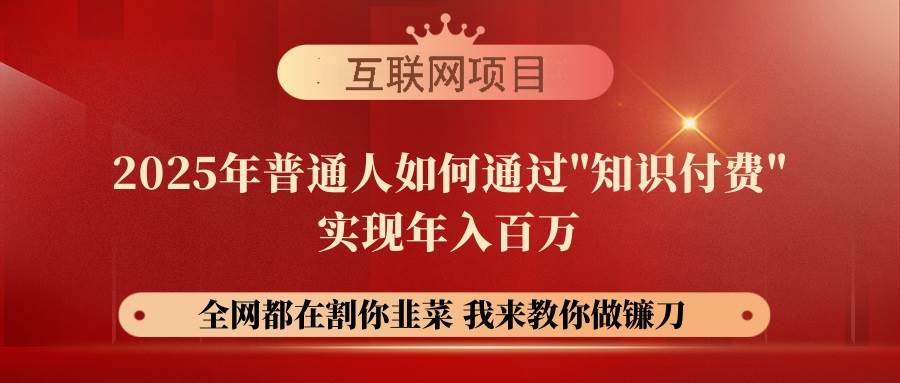 （14466期）【网创项目终点站-镰刀训练营超级IP合伙人】25年普通人如何通过“知识…插图