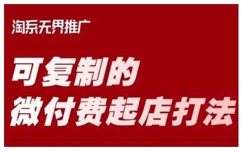淘宝可复制的微付费起店打法，带你掌握可复制的微付费起店打法插图